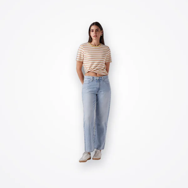 Levi's Women's 94 Light Blue Baggy Fit Mid Rise Jeans