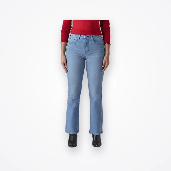 Levi's Women's 725 High Rise Flared Fit Cotton Stretch Jeans - Light Indigo