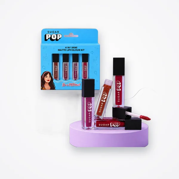 SUGAR POP 4 in 1 Mini Matte Lipcolor Kit - 02 Bare Essentials