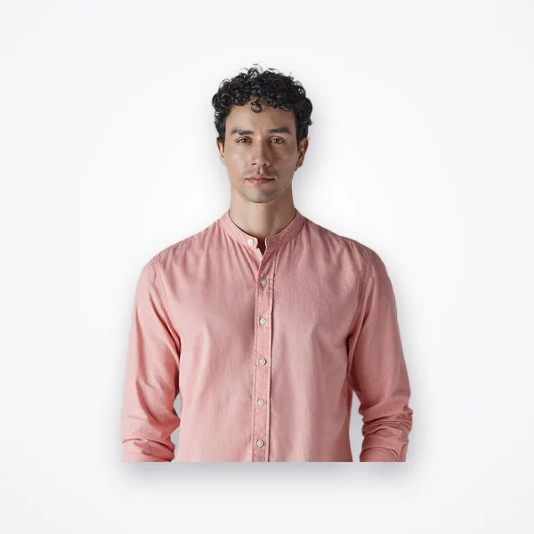Levi's Men's Solid Light Pink Slim Fit Linen Shirt