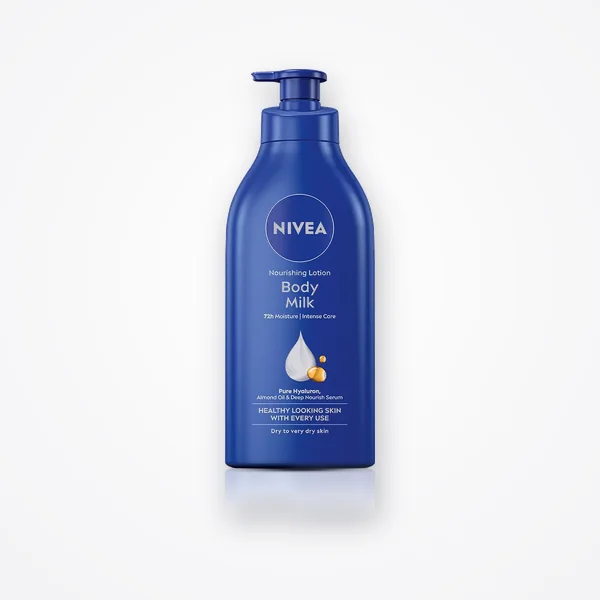 NIVEA Nourishing Body Milk 600ml (Hyaluronic Acid, Almond Oil)