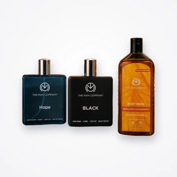 The Man Company Scent & Shower Combo (Hope EDP 100ml + Black EDT 100ml + Body Wash 200ml)