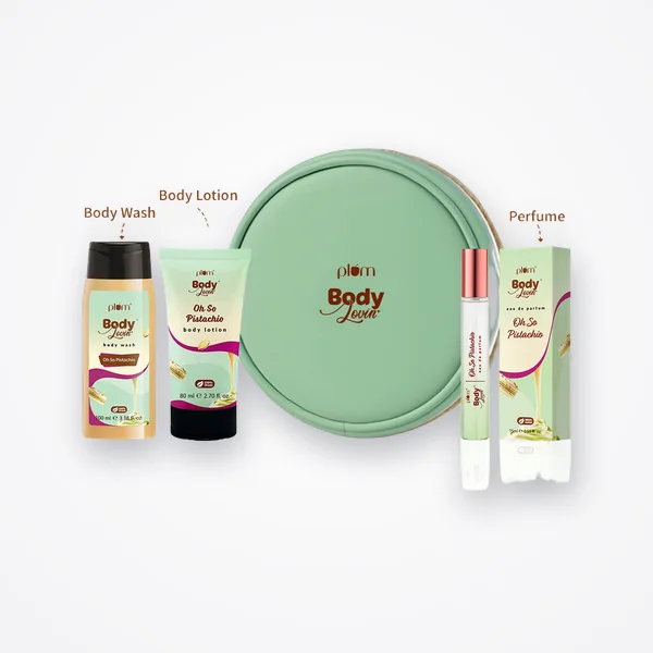 Plum BodyLovin' Oh So Pistachio Bath & Body Gift Set (Body Wash + Lotion + Perfume)