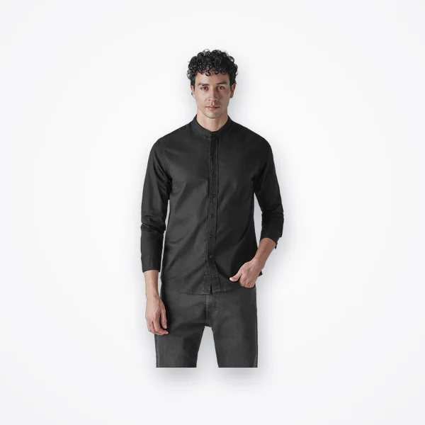 Levi's Men's Solid Black Slim Fit Oxford Shirt