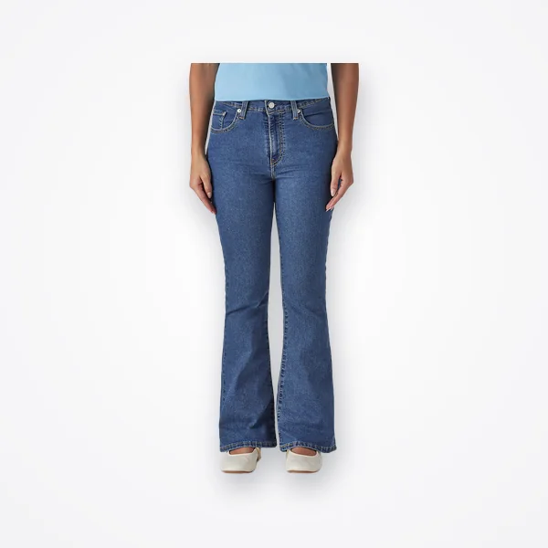 Levi's Women's 726 Blue Flared Fit High Rise Jeans