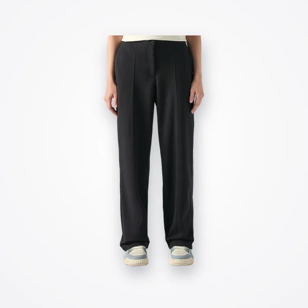 Levi's Women's 94 Black Baggy Fit Mid Rise Easy Trousers