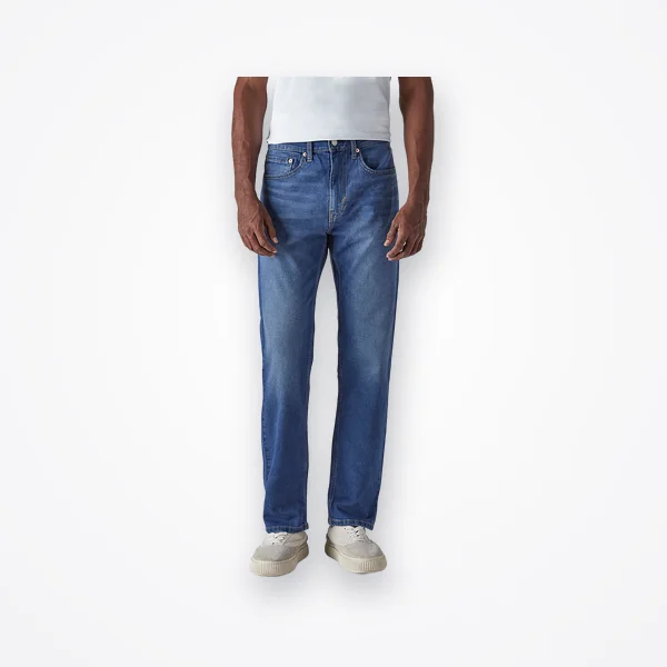 Levi's Men's 505 Blue Straight Fit Mid Rise Jeans