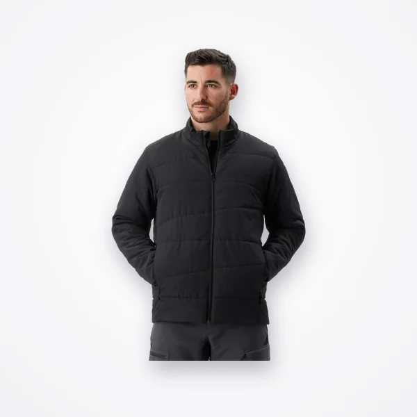 Forclaz Men's Black Slim Fit Quilted Sports Jacket