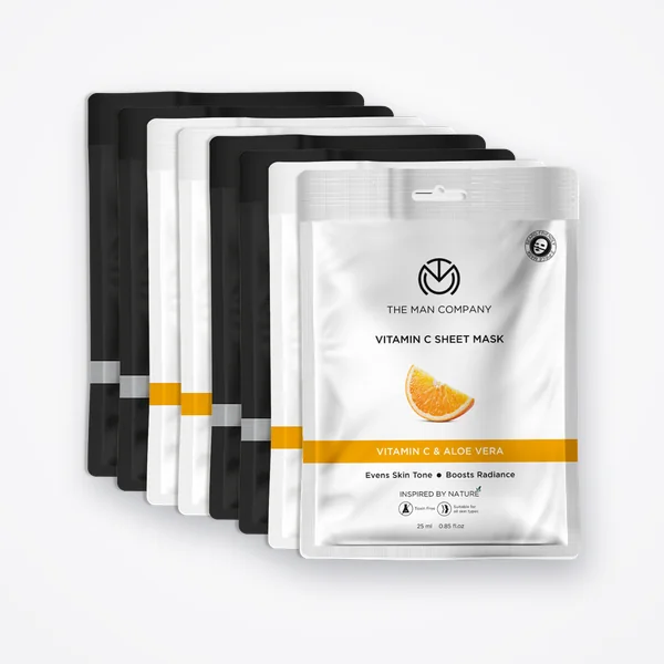 The Man Company Unmask the Glow Sheet Mask Kit