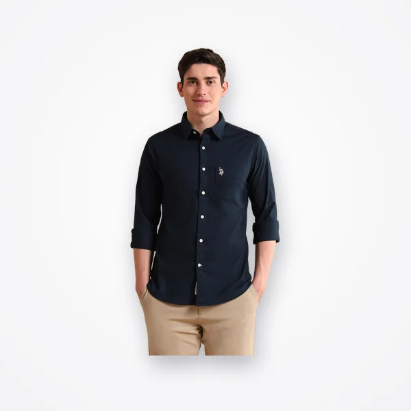 U.S. Polo Assn. Navy Regular Fit Cotton Shirt