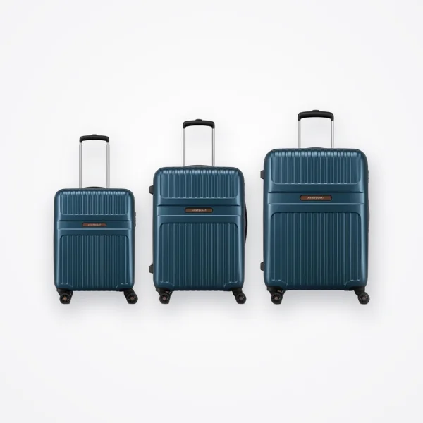 Aristocrat Atlas Teal Blue Hard Sided Luggage - Set of 3