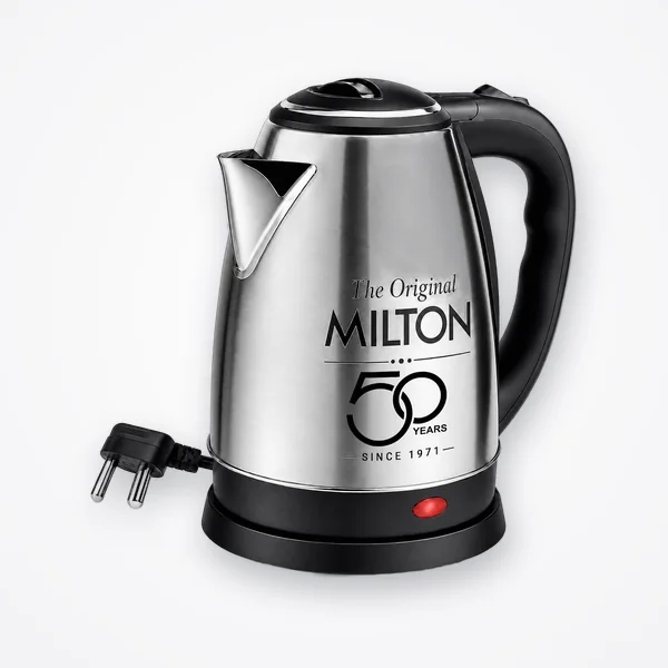 Milton Euroline Go Electro Stainless Steel Electric Kettle 1.2L, 1350 Watts
