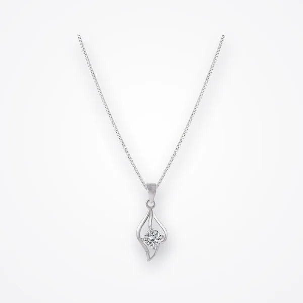 GIVA Anushka Sharma 92.5 Sterling Silver Falling Dew Pendant with Chain