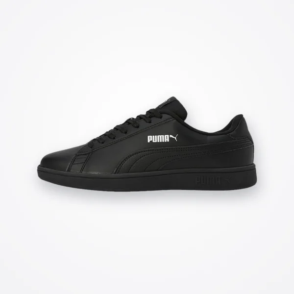 Puma Smashic Unisex Black Leather Sneakers