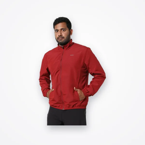Decathlon Domyos Men's Red Regular Fit Sports Jacket