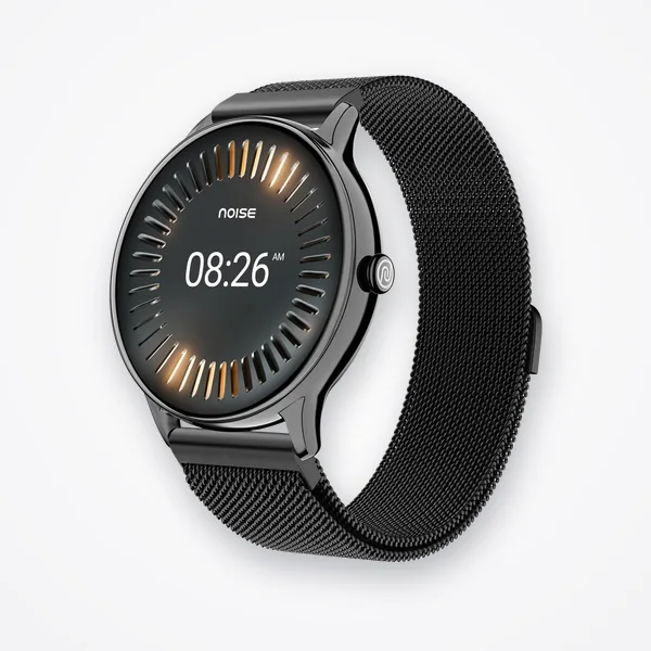 Noise Crew Go Smart Watch - Black Metal Link Strap