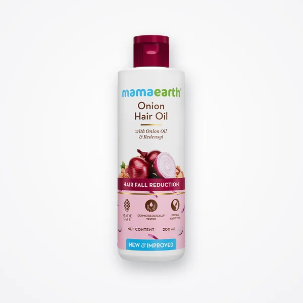 Mamaearth Onion Hair Oil with Redensyl for Hair Fall Control