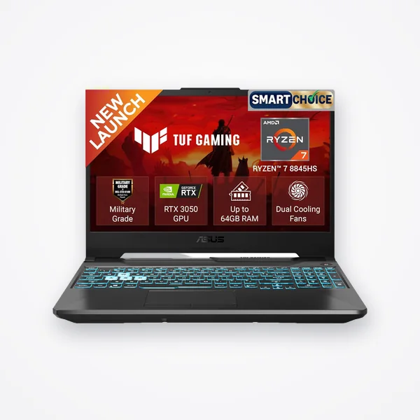 ASUS TUF A15 Gaming Laptop, AMD Ryzen 7 8845HS, RTX 3050, 16GB RAM, 512GB SSD, 15.6" FHD 144Hz