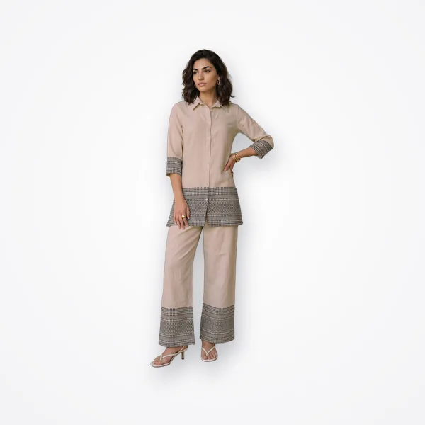 Libas Off White Printed Cotton Co-Ord Set